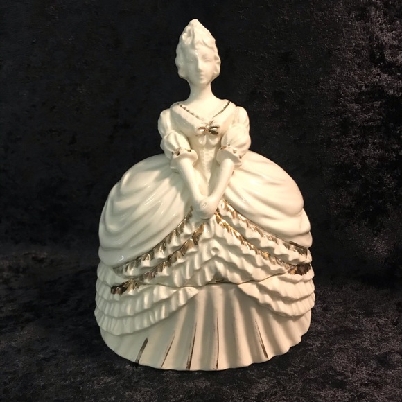 Vintage Powder container / jar figural woman Beautiful Glamour - Picture 2 of 11